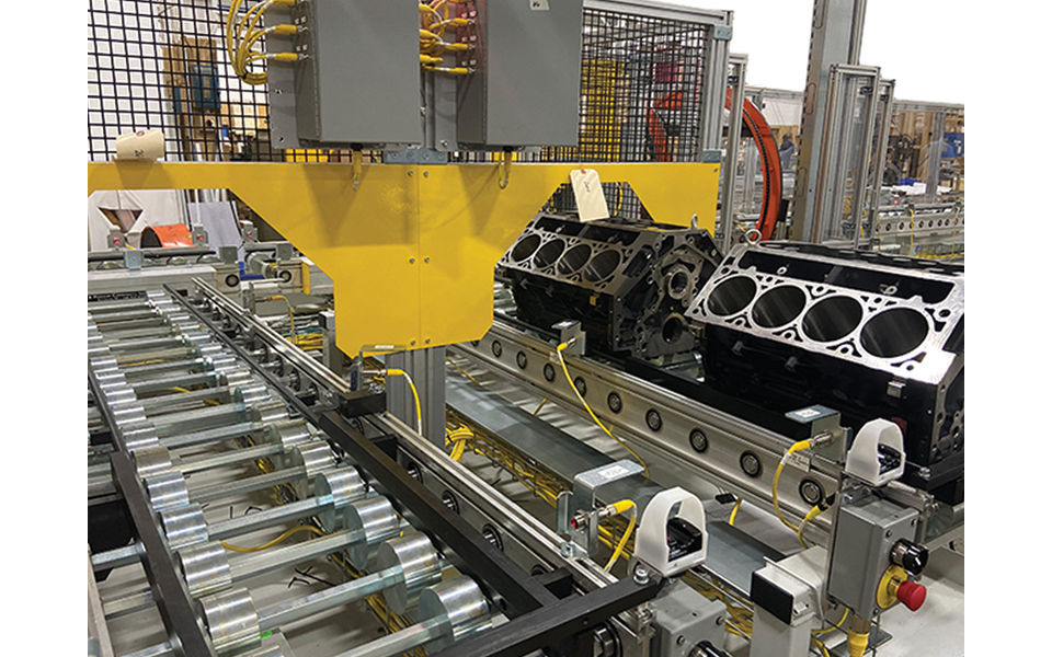 AMC PZR bi-directional powered zone roller conveyor for zero-pressure accumulation