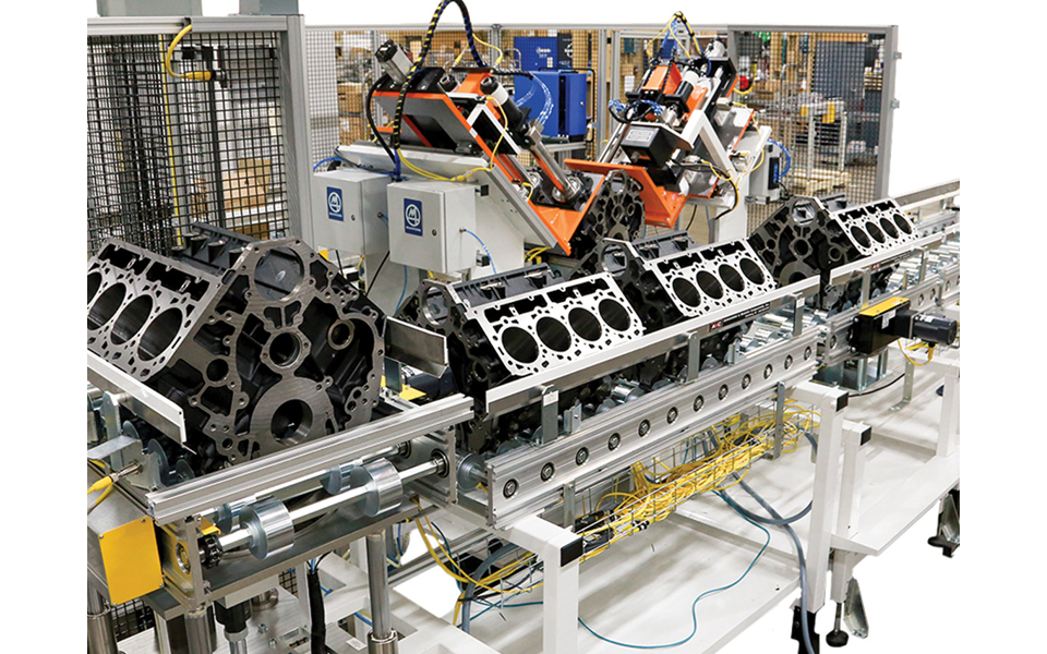 AMC PZR modular powered zone roller conveyor with independent zone control for zero-contact accumulation